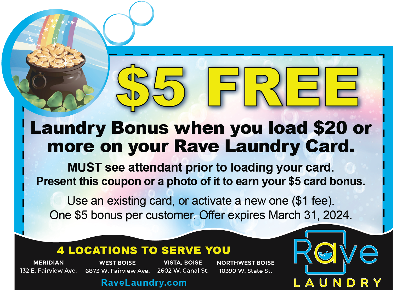 Rave Laundry March Bonus Offer Web 300dpi